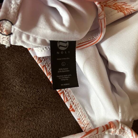 Noli Yoga Swimwear Isla One Piece Swimsuit Paradise Orange Size Large NWT - Picture 7 of 8